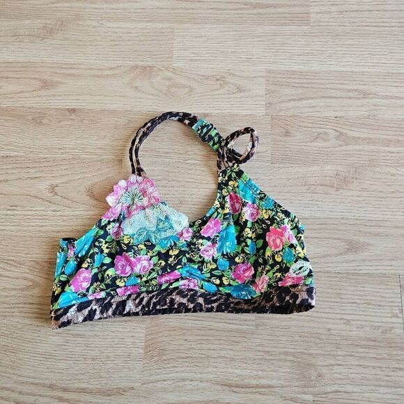 California kisses girls multicolor floral animal print swim top fits a Sz 8 slim - Picture 5 of 5